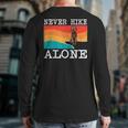 Never Hike Alone Wirehaired Pointing Griffon Graphic Hiking Back Print Long Sleeve T-shirt
