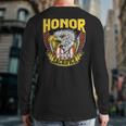 Honor Their Sacrifice Memorial Day Veteran Combat Military Back Print Long Sleeve T-shirt