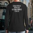 Husband Daddy Protector Hero Father's Day For Dad Back Print Long Sleeve T-shirt