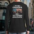 I'm A Dad Grandpa Veteran Nothing Scares Me Grandfather Back Print Long Sleeve T-shirt