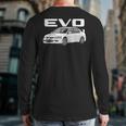 Jdm Car Evo 8 Wicked White Rs Turbo 4G63 Back Print Long Sleeve T-shirt