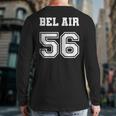 Jersey Style Bel Air 56 1956 California Vintage Muscle Car California And Merchandise Back Print Long Sleeve T-shirt