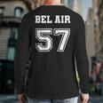 Jersey Style Bel Air 57 1957 California Vintage Muscle Car California And Merchandise Back Print Long Sleeve T-shirt