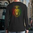 Junenth Men Black King Black Lion Fathers Day Men Back Print Long Sleeve T-shirt
