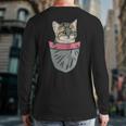 Kitty Cat In My Your Pocket Back Print Long Sleeve T-shirt
