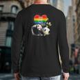 Lgbt Pride Papa Panda Bear Free Dad Hugs Father's Day Love Raglan Baseball Tee Back Print Long Sleeve T-shirt