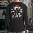 Most Likely To Be On The Nice List Family Matching Christmas Back Print Long Sleeve T-shirt