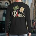 I Love Paris French Vintage Souvenir For Traveler Back Print Long Sleeve T-shirt