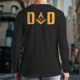 Masonic Dad Mason Symbol Back Print Long Sleeve T-shirt