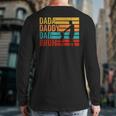 Men Dada Daddy Dad Bruh Fathers Day Vintage Father Back Print Long Sleeve T-shirt