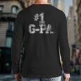 Mens 1 G-Pa Number One Father's Day Tee Back Print Long Sleeve T-shirt