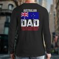 Mens Australian Dad Australia Flag For Father's Day Back Print Long Sleeve T-shirt