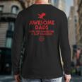 Mens Awesome Dads Explore Dungeons And Slay Dragons Dad Back Print Long Sleeve T-shirt