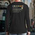 Mens Black Father Classic Black Lives Matter Father's Day Back Print Long Sleeve T-shirt