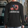Mens Fun Doberman Dad American Flag Father’S Day Bbnk Back Print Long Sleeve T-shirt