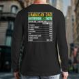 Mens Jamaican Dad Dad Hero Nutritional Father's Day Back Print Long Sleeve T-shirt