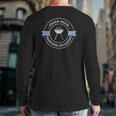 Mens Pappous Grilling Stand Back Greece Flag Greek Dad Back Print Long Sleeve T-shirt