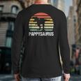 Mens Pappysaurus Dinosaur Lover Mens Cool Father's Day Retro Back Print Long Sleeve T-shirt