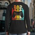 Mens Pregnancy Announcement Dad Level Unlocked Soon To Be Father V2 Back Print Long Sleeve T-shirt