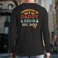 Mens Promoted To Daddy Again Est 2022 Vintage Dad Again Est 2022 Ver2 Back Print Long Sleeve T-shirt