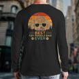 Mens Retro Style Best Toy Poodle Dad Ever Father's Day Back Print Long Sleeve T-shirt