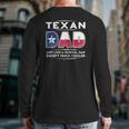 Mens Texan Dad Is Much Cooler Father's Day Flag Back Print Long Sleeve T-shirt