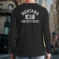 Montana Gym Style Pink With Distressed White Print Back Print Long Sleeve T-shirt