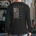 Murph Memorial Day Workout Wod Cam Multi Camo Flag Vertical Back Print Long Sleeve T-shirt
