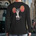 Olympic Snatch Siamese Cat Weightlifting Bodybuilding Muscle Back Print Long Sleeve T-shirt