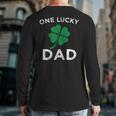 One Lucky Dad St Patricks Day Retro Father Back Print Long Sleeve T-shirt