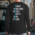 Original Father's Day Father Acronym Best Dad 1 Back Print Long Sleeve T-shirt