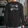 Papa Bear Father’S Day Papa Back Print Long Sleeve T-shirt