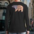 Papa Bear For Men Fathers Day Worlds Best Dad Back Print Long Sleeve T-shirt