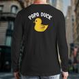 Papa Duck Duck Lover Duck Hunting Father's Day Back Print Long Sleeve T-shirt