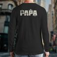 Papa Pilot Dad Aviation Flying Airplane Lovers Back Print Long Sleeve T-shirt
