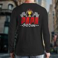 Pit Crew Papa Father Racing Car Family Birthday Party Men Back Print Long Sleeve T-shirt