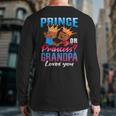 Prince Or Princess Grandpa Gender Reveal Decoration Supplies Back Print Long Sleeve T-shirt