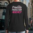 Princess Protection Agency For Fathers And Daughters Back Print Long Sleeve T-shirt