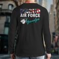 Proud Air Force Grandpa With American Flag Veteran Back Print Long Sleeve T-shirt