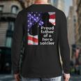 Proud Army Dad Best Military For Dad Back Print Long Sleeve T-shirt