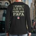 Proud Army National Guard Papa Dog Tags Military Sibling Back Print Long Sleeve T-shirt