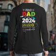 Proud Dad Of A Class Of 2024 5Th Grade Graduate Cute Heart Back Print Long Sleeve T-shirt