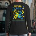 Proud Dad Down Syndrome Awareness T21 Back Print Long Sleeve T-shirt