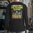 Proud Korean War Veteran Son Military Veterans Child Back Print Long Sleeve T-shirt