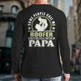 Proud Roofer Father GrandpaFather's Day Back Print Long Sleeve T-shirt