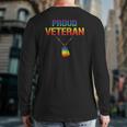 Proud Veteran Lgbtq Veterans Day Gay Pride Army Military Back Print Long Sleeve T-shirt