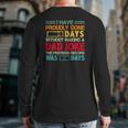 I Have Proudly Gone 0 Days Without Making A Dad Joke The Previous Record Was O Days Vintage Father's Day Back Print Long Sleeve T-shirt