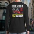 Race Car Party Grandpa Of The Birthday Racer Racing Family Back Print Long Sleeve T-shirt