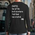 Rats Lover Cute Religious Rat Saying Definition Back Print Long Sleeve T-shirt