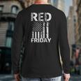 Red Friday Remember Everyone Deployed Us Flag Tee Back Print Long Sleeve T-shirt